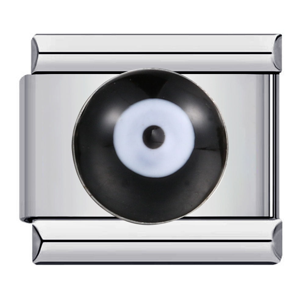 Cross Border New Devil's Eye Italian Module Bracelet Titanium Steel Welding Drip Oil Cartoon DIY Elastic Bracelet