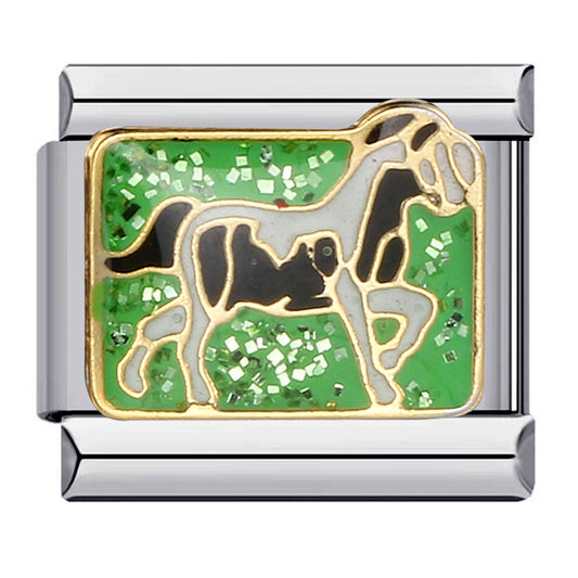 New Titanium Steel Gold Plated Welding Drip Oil DIY Italian Module Bracelet Italian Charm Bracelet