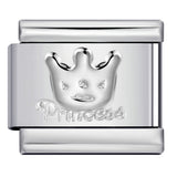 Convex Silver Stamping Pattern Italian Module Bracelet DIY Titanium Steel Bracelet Italian Charms