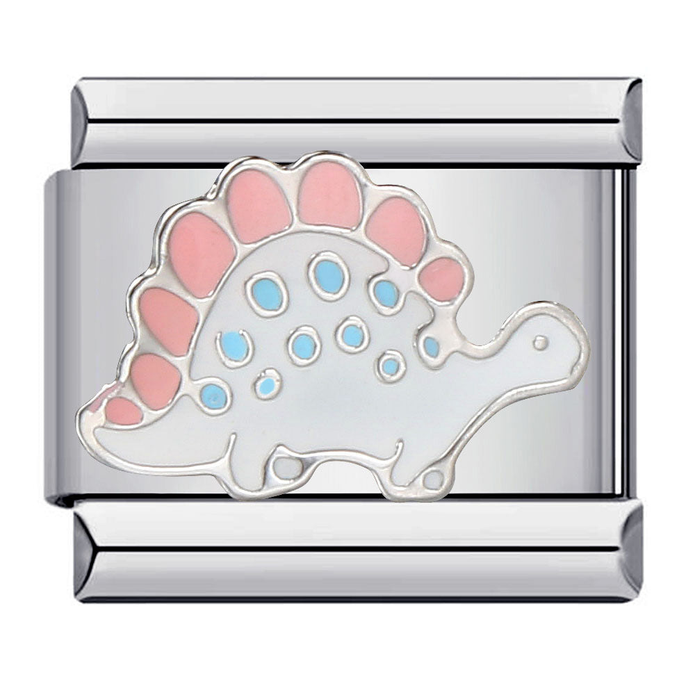 New Stainless Steel Drip Oil Cartoon DIY Italian Module Bracelet with Personalized Welding Pattern and Elastic Splicing Bracelet