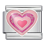 Romantic Pink Italian Modular Bracelet Titanium Steel Welding DIY Charm Bracelet Fairy Gift for Girls