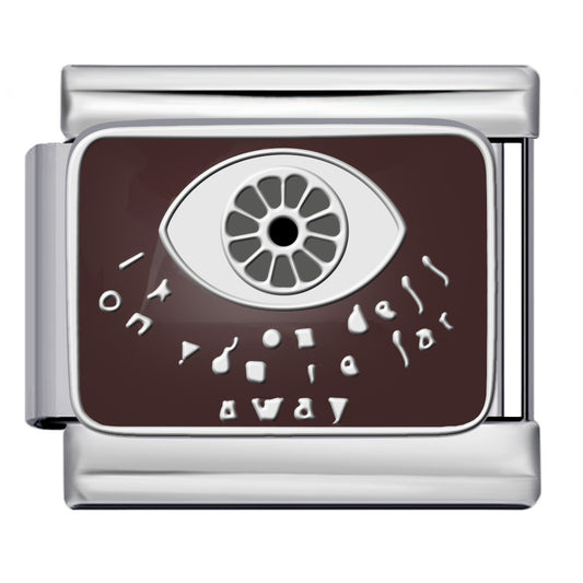 European and American Popular Fashion DIY Elastic Strap Chain Titanium Steel Welded Drip Oil Pattern Italian Module Bracelet