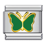 Italian Module Bracelet Color Drip Oil Stamping Pattern DIY Titanium Steel Elastic Splicing Bracelet Accessories Wholesale