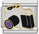 Music Hobby Series Stainless Steel Italian Module Bracelet Titanium Steel Welded Pattern DIY Bangle Wholesale