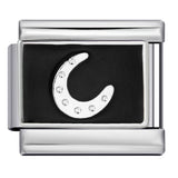 Black Gold Plated Cartoon DIY Italian Modular Bracelet Unique Welded Pattern Stainless Steel Bangle