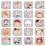 Cartoon Character Italian Module Bracelet Stainless Steel Welding Pattern DIY Elastic Splicing Versatile Bracelet