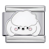 Cute Cartoon Dog Cute Pet Series Titanium Steel Welding Drip Oil DIY Italian Module Bracelet Accessories