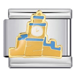 Architectural Logo Italian Module Bracelet DIY Welding Drip Oil Bracelet Elastic Splicing Stainless Steel Strap Chain