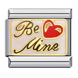 Fresh Titanium Steel Gold Plated Drip Oil Cartoon DIY Italian Module Bracelet Stainless Steel Welded Pattern Strap Chain