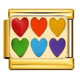 Italian Charm Fashion Stainless Steel Bracelet Gold Silver Welded Drip Oil DIY Modular Jewelry Wholesale