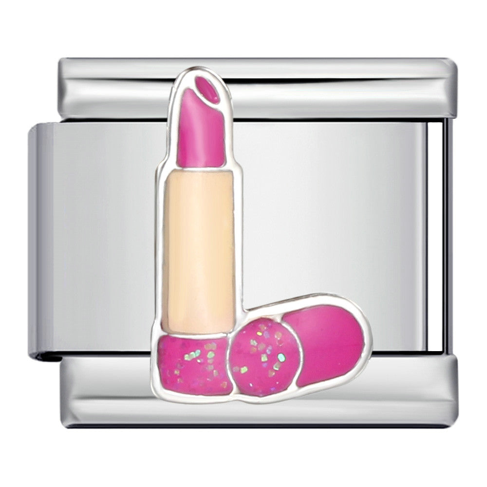 Romantic Pink Italian Modular Bracelet Titanium Steel Welding DIY Charm Bracelet Fairy Gift for Girls