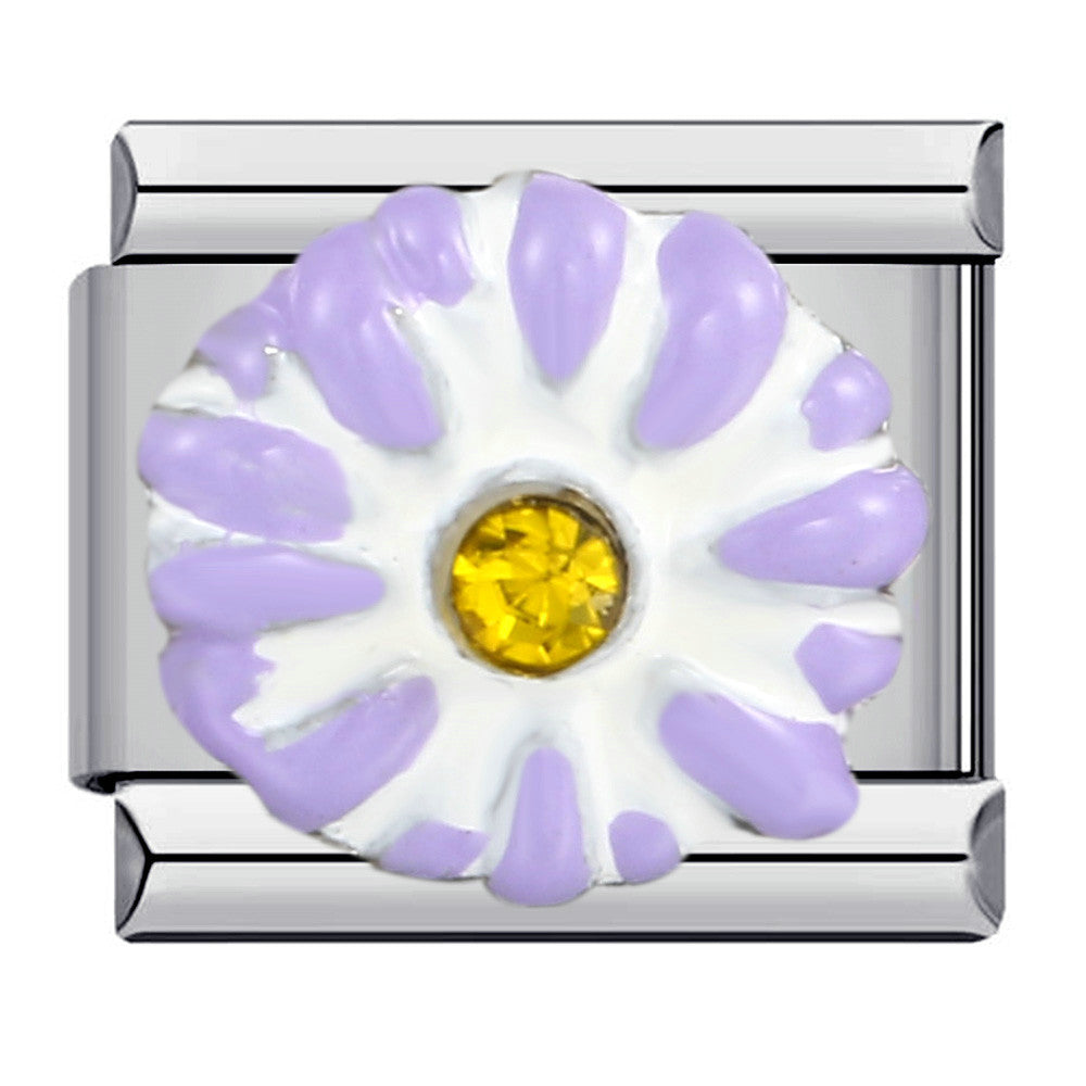 New Stainless Steel Welded Drip Oil Mysterious Purple DIY Italian Modular Bracelet Italian Charm