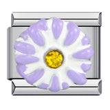 New Stainless Steel Welded Drip Oil Mysterious Purple DIY Italian Modular Bracelet Italian Charm