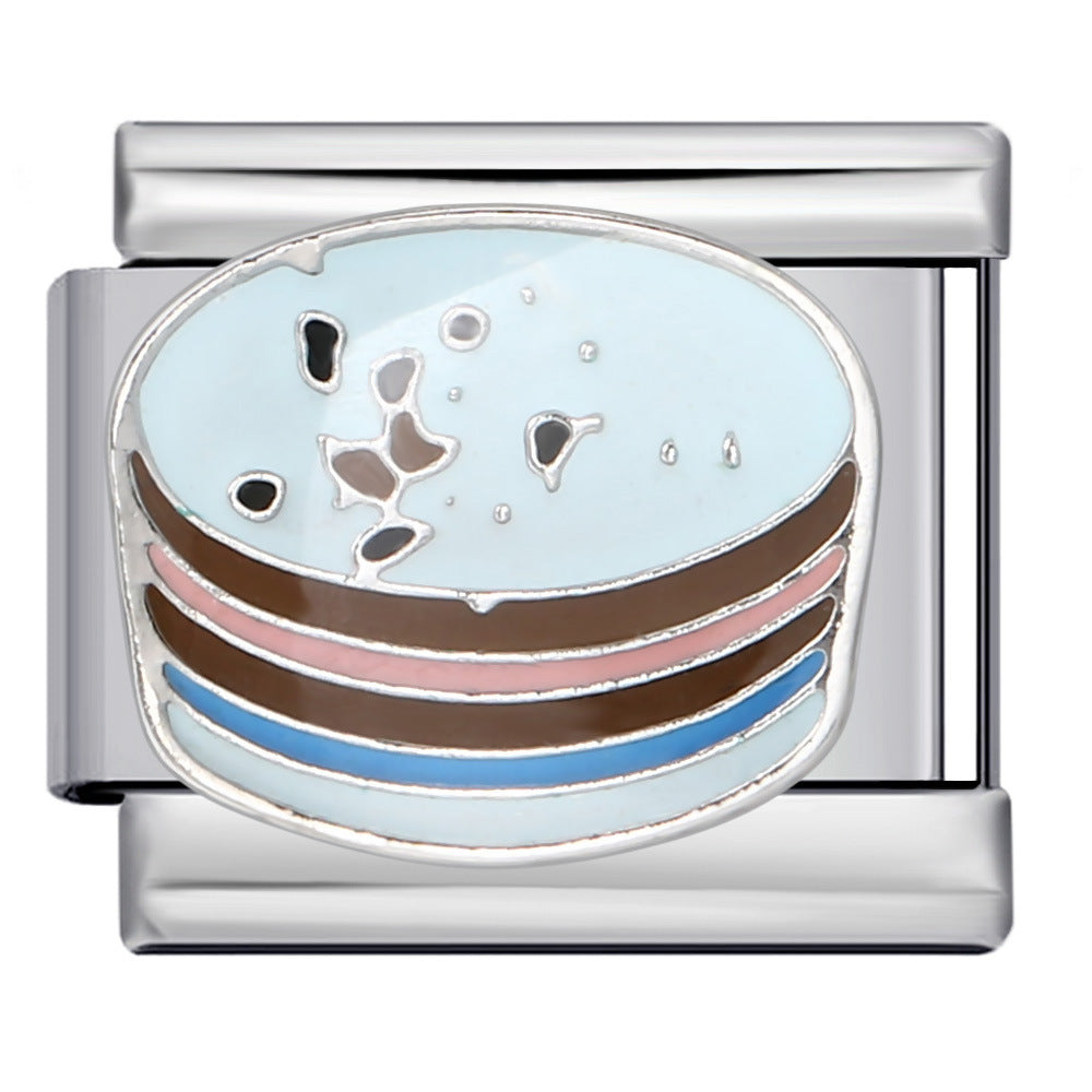 New Warm Mother's Day Series Bracelet Titanium Steel Gold Plated Welding Pattern DIY Italian Module Bracelet