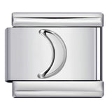 Titanium Steel Convex Silver Stamped DIY Italian Charm Bracelet with Unique Patterns