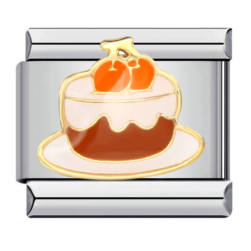 New Dessert Cake Elements Italian Module Bracelet Stainless Steel Welding Drip Oil DIY Fashion Bracelet