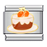 New Dessert Cake Elements Italian Module Bracelet Stainless Steel Welding Drip Oil DIY Fashion Bracelet