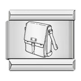 New Hat Backpack Pattern Italian Module Bracelet Titanium Steel Laser Carving DIY Strap Chain Wholesale