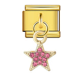 New Star Moon Series Pendant Italian Module Bracelet Single Hook Titanium Steel Elastic Splicing Strap Chain