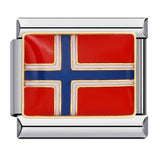 Flag, National Flag, Italian Module, Bracelet, Stainless Steel, Gold-plated, Oil Dripping, Welding Pattern, DIY Bracelet Wholesale