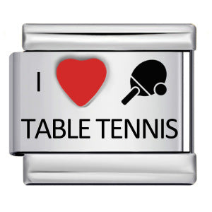 Laser Engraved Red Heart-shaped Ball Pattern Charm Module Titanium Steel DIY Free Splicing Italian Bracelet