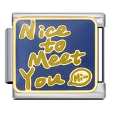 Stainless Steel Welded Gold-Plated Drip Oil DIY Personalized English Elastic Patchwork Bracelet - Italian Module Wholesale