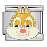 Italian Modular Bracelet Cartoon Character Series Stainless Steel Gold Plated DIY Elastic Link Bracelet