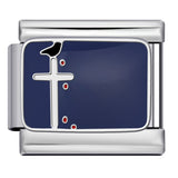 New DIY Italian Module Bracelet Titanium Steel Drip Oil Welding Pattern Strap Chain Fashion Splicing Strap Chain