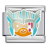 Italian Module Bracelet Anime Cartoon Titanium Steel Welding Gold Plating Drip Oil Pattern DIY Splicing Bracelet Accessories