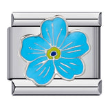 New Flower Series Titanium Steel Bracelet Welding Pattern Drip Oil DIY Italian Module Bracelet Strap Chain Wholesale