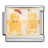 Christmas Series DIY Elastic Bracelet Stainless Steel Welding Drip Oil Italian Module Bracelet New Year's Gift