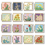 Square Flower Italian Module Bracelet Titanium Steel Welding Drip Oil Pattern DIY Strap Chain Accessories Wholesale