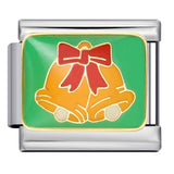 Christmas Series DIY Elastic Bracelet Stainless Steel Welding Drip Oil Italian Module Bracelet New Year's Gift