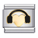 New Titanium Steel Welding Drip Oil Cartoon DIY Italian Module Bracelet Italian Charm Bracelet