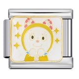 Cross Border Cartoon Animal Series Titanium Steel Welding Drip Oil DIY Bracelet Italian Module Bracelet Accessories Wholesale