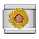 New Flower Series Titanium Steel Bracelet Welding Pattern Drip Oil DIY Italian Module Bracelet Strap Chain Wholesale