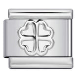 Titanium Steel Gold Silver Stamping Pattern DIY Italian Module Bracelet Italian Charm Bracelet