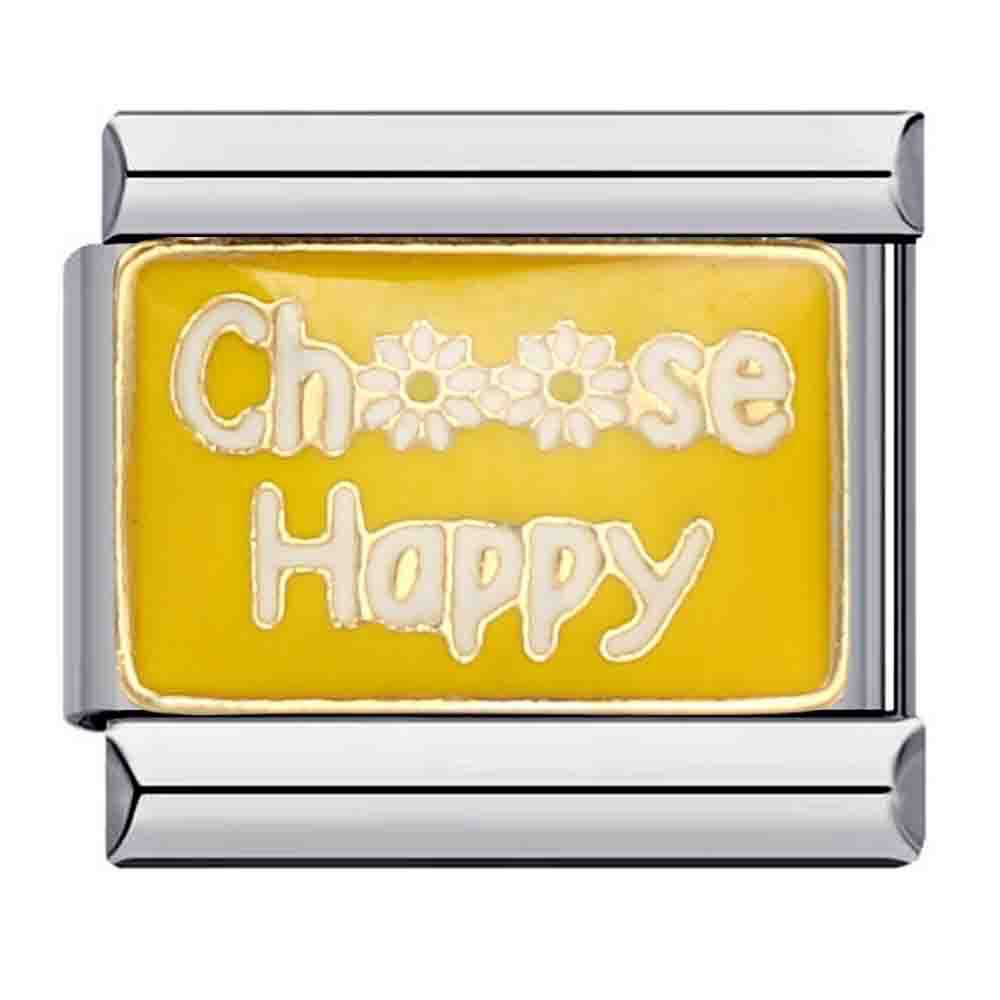 Sparkling Powder Series English Week Italian Module Bracelet Titanium Steel Welding DIY Splicing Elastic Bracelet