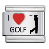 Laser Engraved Red Heart-shaped Ball Pattern Charm Module Titanium Steel DIY Free Splicing Italian Bracelet