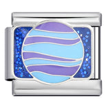 Space Planet Italy Module Bracelet Stainless Steel Welding Drip Oil Pattern DIY Elastic Personalized Bracelet