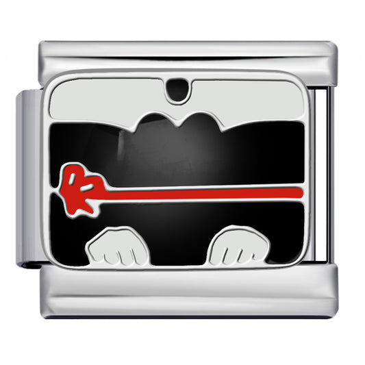 New DIY Italian Module Bracelet Titanium Steel Drip Oil Welding Pattern Strap Chain Fashion Splicing Strap Chain