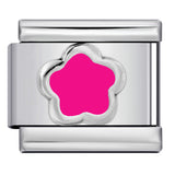 Color Drip Oil Petal Stamping Series DIY Italian Module Bracelet Titanium Steel Gold Plated Elastic Splicing Bracelet