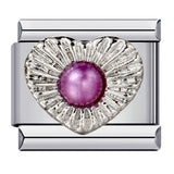 New Stainless Steel Welded Drip Oil Mysterious Purple DIY Italian Modular Bracelet Italian Charm