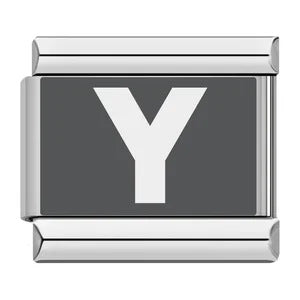 Laser Engraved 26 English Letters Italian Module Bracelet Stainless Steel Bracelet Italian Bracelet