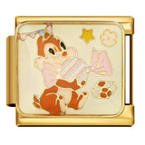 Gold Bottom Italian Module Bracelet Welding Dripping Oil Titanium Steel Bracelet Fashion DIY Italian Bracelet