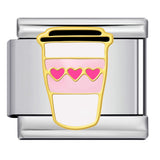 Italian Charm Fashion Stainless Steel Bracelet Gold Silver Welded Drip Oil DIY Modular Jewelry Wholesale