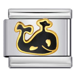 New Italian Module Bracelet Beach Camping Titanium Steel Drip Oil Cartoon Pattern DIY Welding Bracelet Accessories