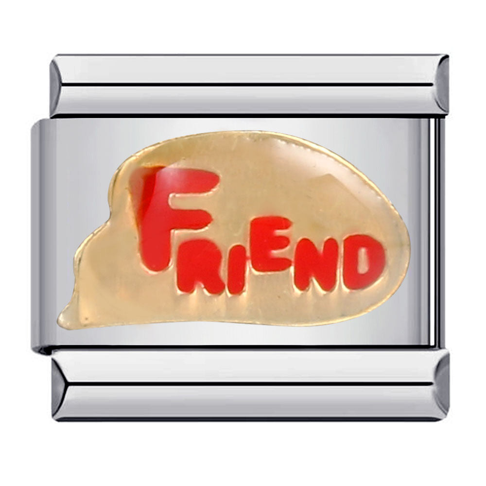 Italian Charm Bracelet Titanium Steel Gold Plated DIY Welded Friendship Series