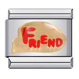 Italian Charm Bracelet Titanium Steel Gold Plated DIY Welded Friendship Series