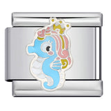 Cross Border Cartoon Animal Series Titanium Steel Welding Drip Oil DIY Bracelet Italian Module Bracelet Accessories Wholesale